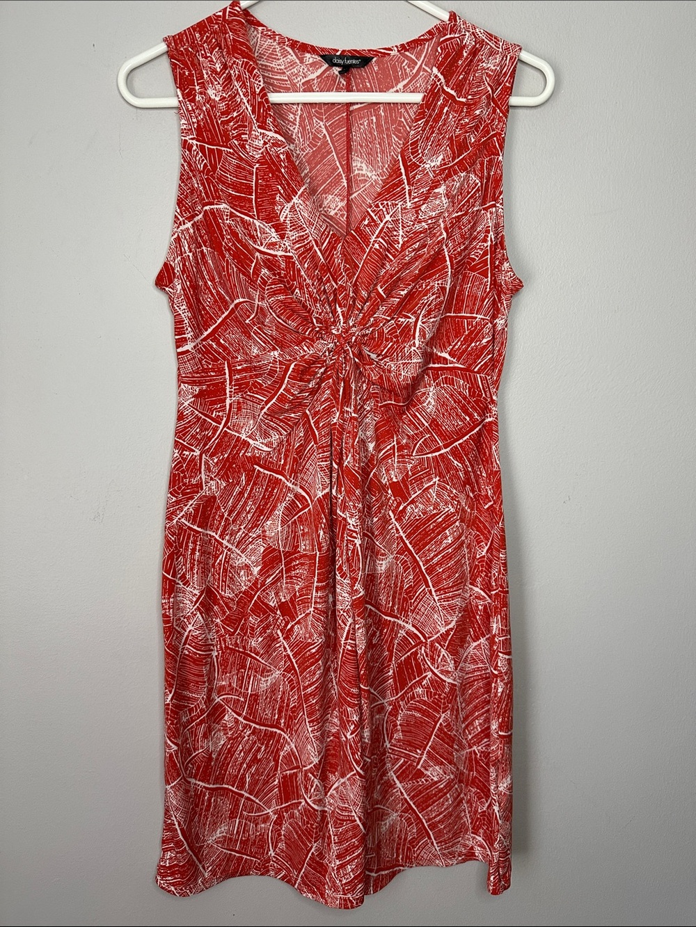Redfish / Orange Twist-Front Sleeveless Dress by Daisy Fuentes size M